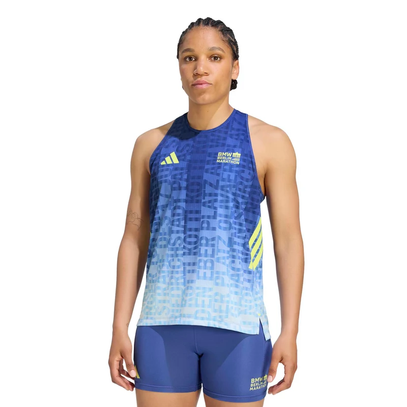 BMW Berlin Laufshirt Damen - blau, gelb