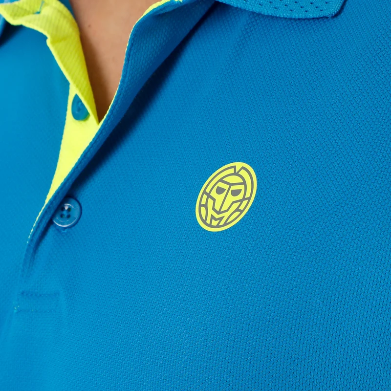 Out of Control Polo Herren - blau, neongelb