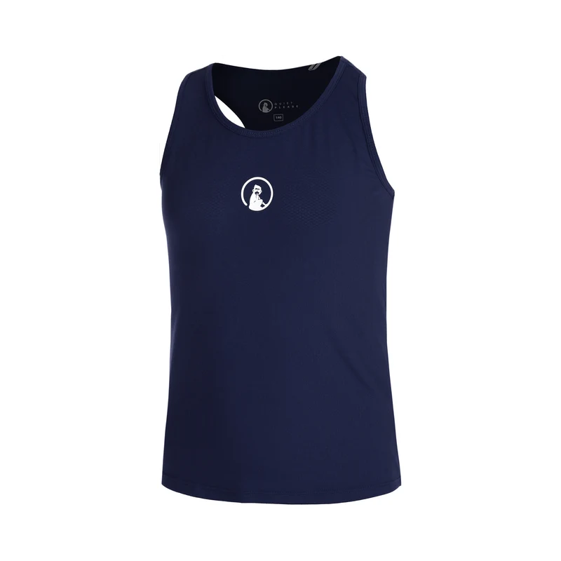 Racerback Tank-Top Mädchen-Dunkelblau,Weiß