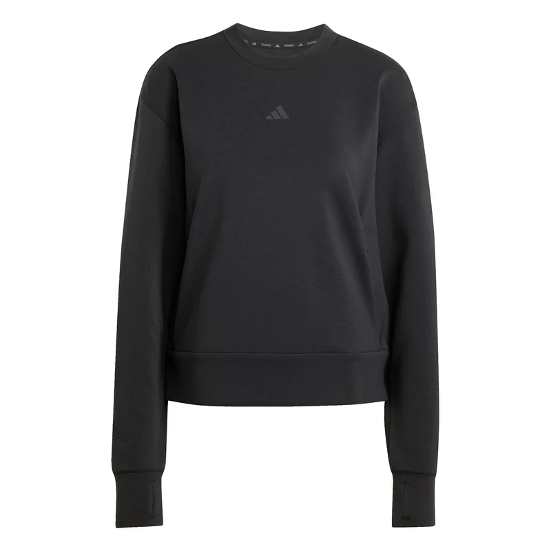 D4T Knit Crew Sweatshirt Damen-schwarz