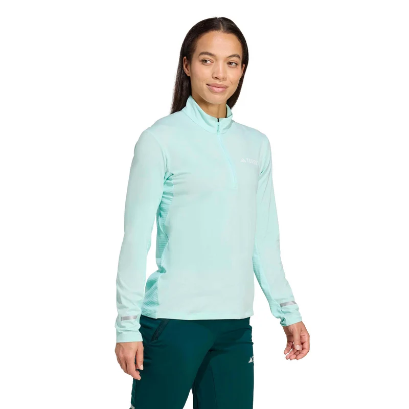 Terrex XPR Half-Zip Laufshirt Damen-Türkis