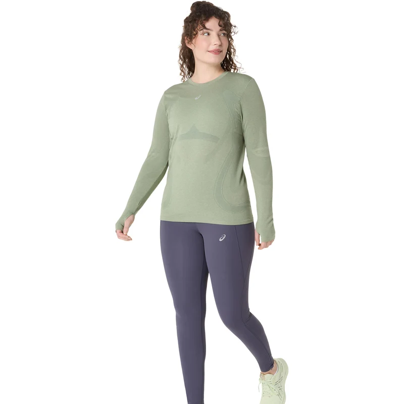 Road Seamless Laufshirt Damen - grau, blau