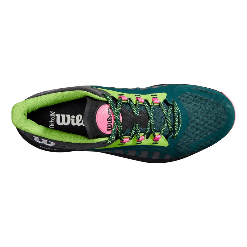 Hurakn Pro Padelschuh Damen - dunkelgrün, schwarz