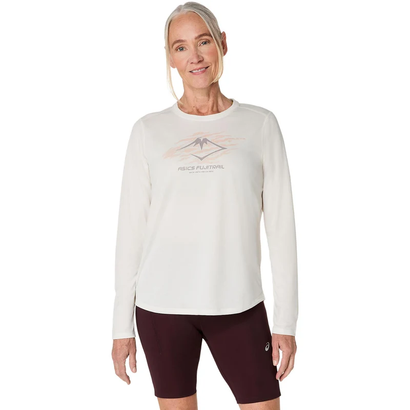 Fujitrail Logo Laufshirt Damen-Beige