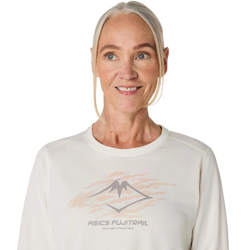 Fujitrail Logo Laufshirt Damen-Beige