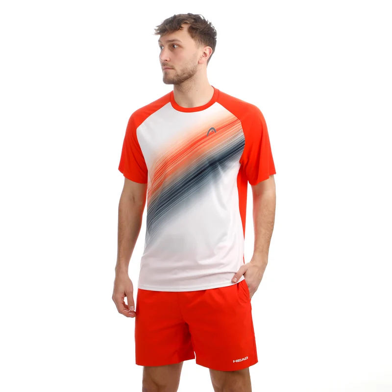 Topspin T-Shirt Herren-rot, weiß
