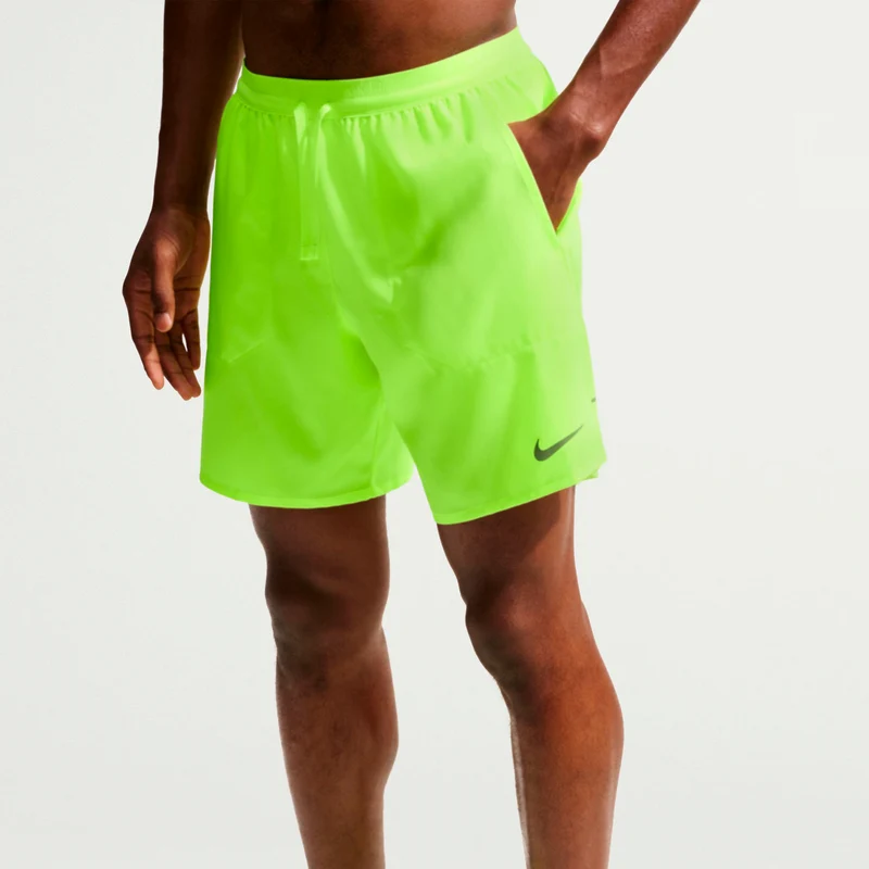 Stride 7in Laufshorts Herren - neongelb, silber