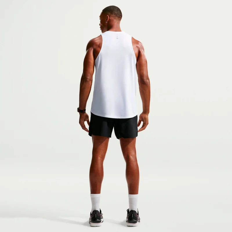 Stride Laufshirt Herren - weiß, silber