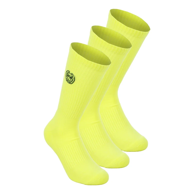 Crew Performance Tennis Socks 3 Pack -neon yellow