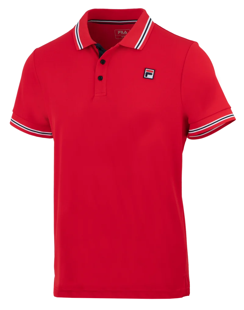 FILA Polo Piro Herren Sportpolo mit 3er-Knopfleiste