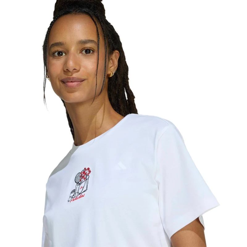 MINI Embroidery Graphic T-Shirt Damen - weiß, mehrfarbig