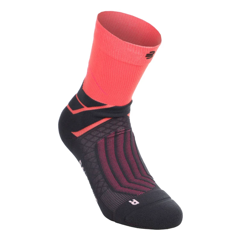 Run Performance Mid Cut Laufsocken Damen-koralle
