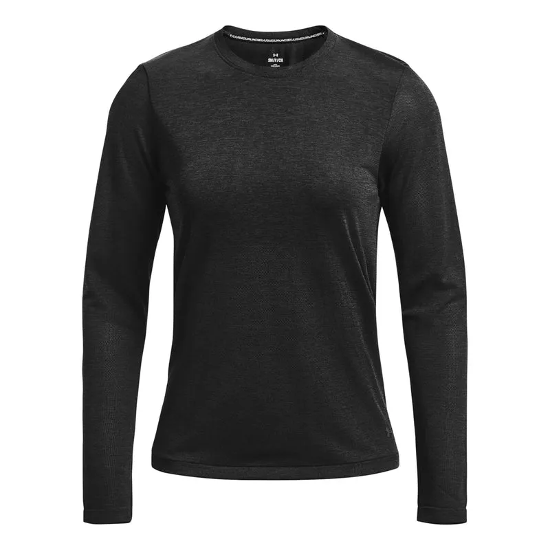 Seamless Stride Lauftop Damen-Schwarz