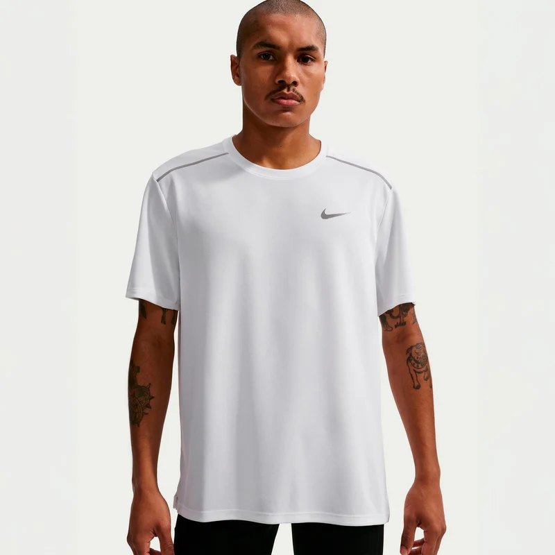 Miler Laufshirt Herren - weiß, silber