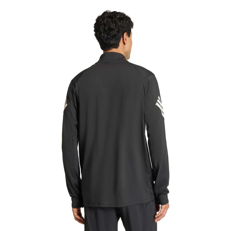 adi365 Zip Laufshirt Herren-schwarz