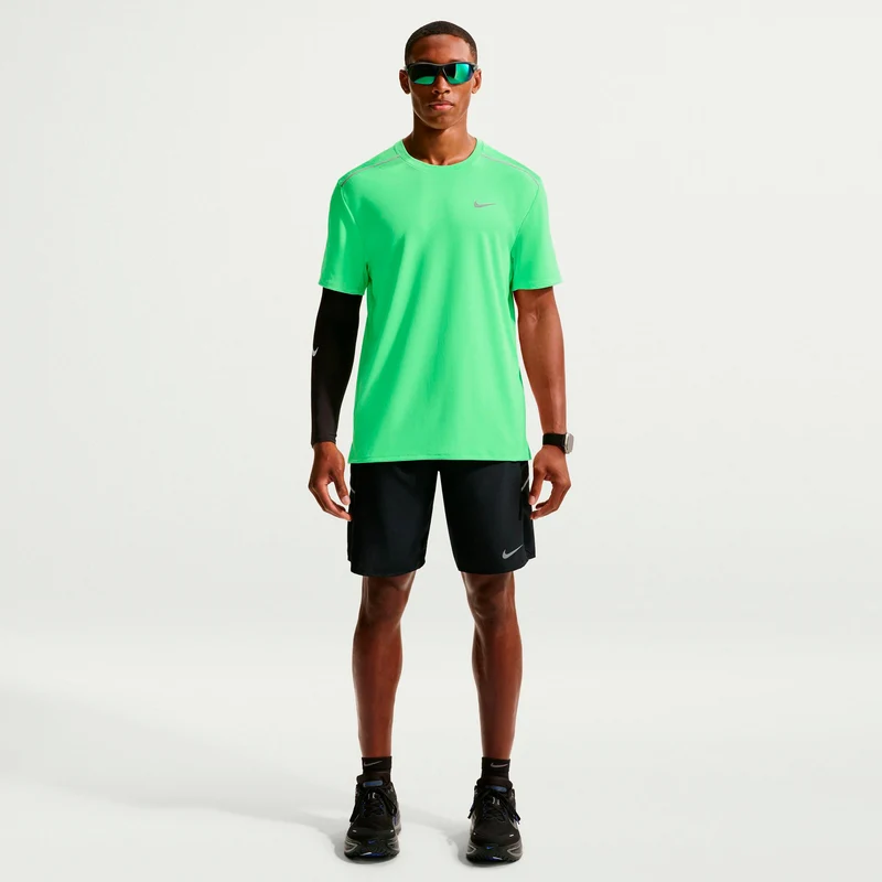 Miler Laufshirt Herren - grün, silber