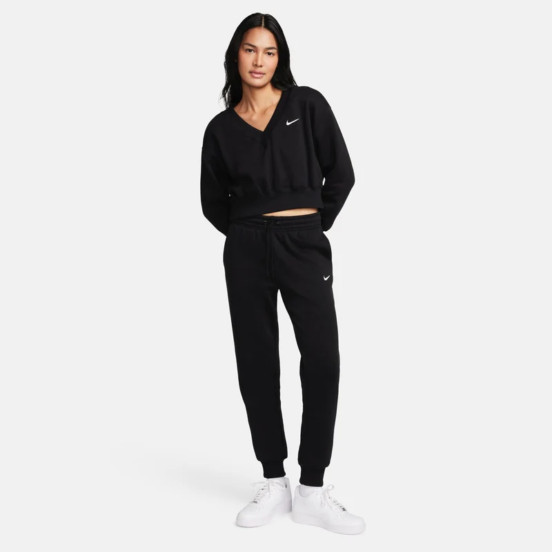 Phoenix Fleece Mid Rise Trainingshose Damen - schwarz,