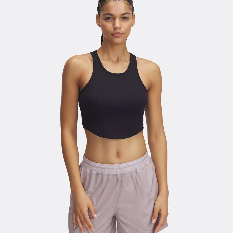 Rival Rib Tank-Top Damen-Schwarz