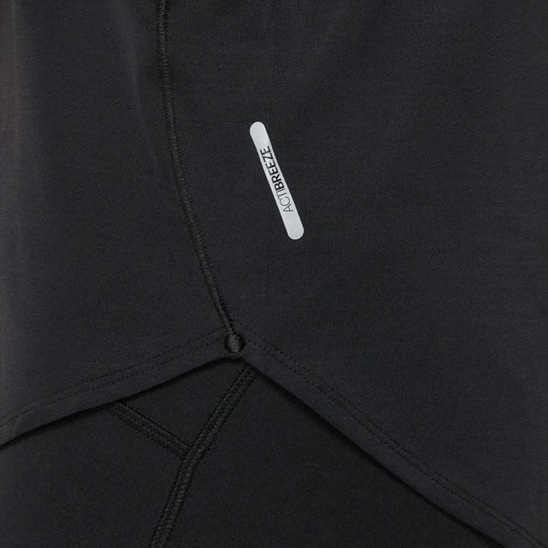 Road Laufshirt Damen-Schwarz
