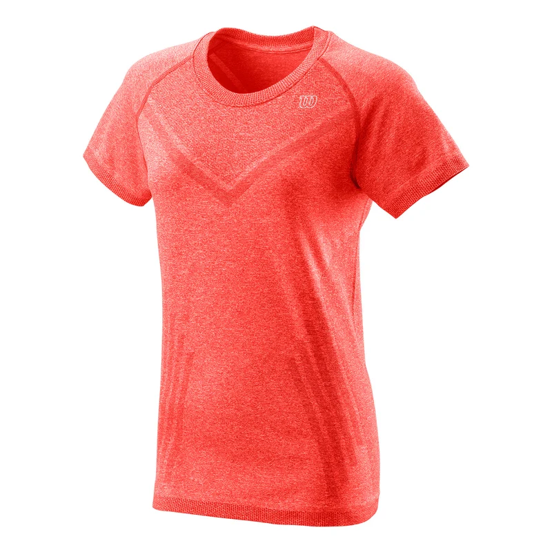 Power Seamless T-Shirt Damen-Koralle
