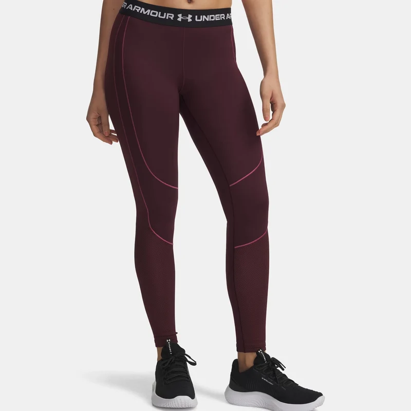 ColdGear Textured Tight Damen-weinrot