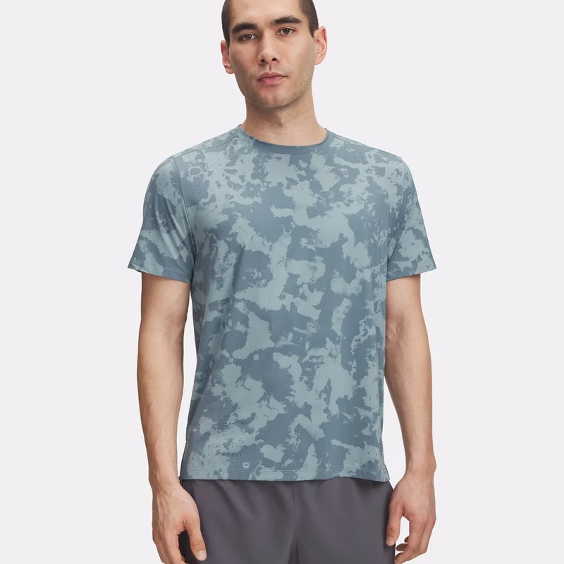 Launch Elite Print Laufshirt Herren-Petrol,Blaugrau
