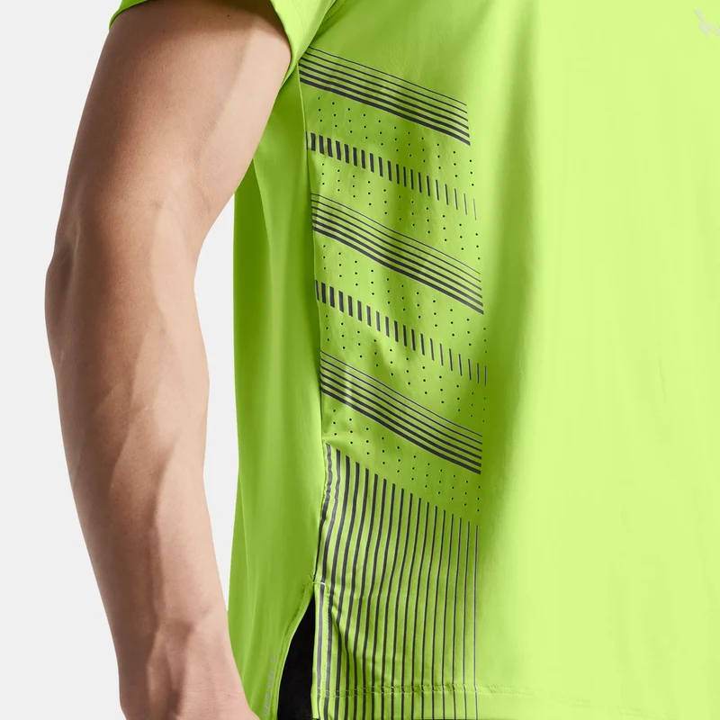 Launch Elite Graphic Laufshirt Herren-Grün,Grau