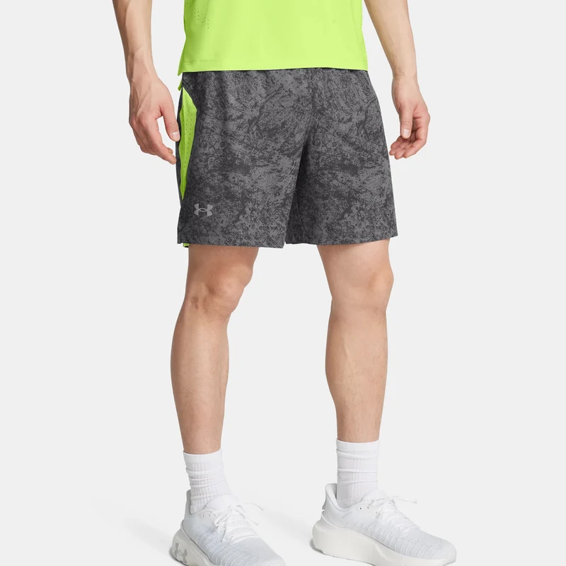 Launch Pro 7in Printed Laufshorts Herren-Grau,Grün