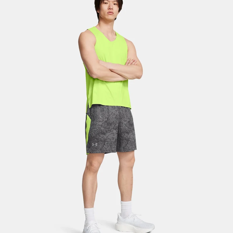 Launch Pro 7in Printed Laufshorts Herren-Grau,Grün