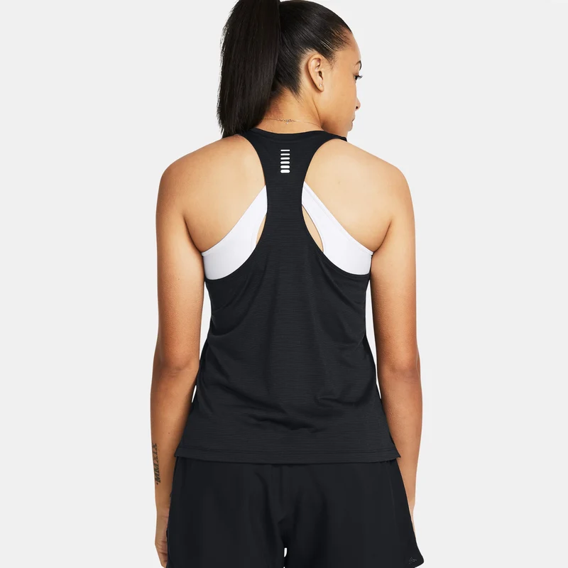 Streaker Lauftop Damen-Schwarz