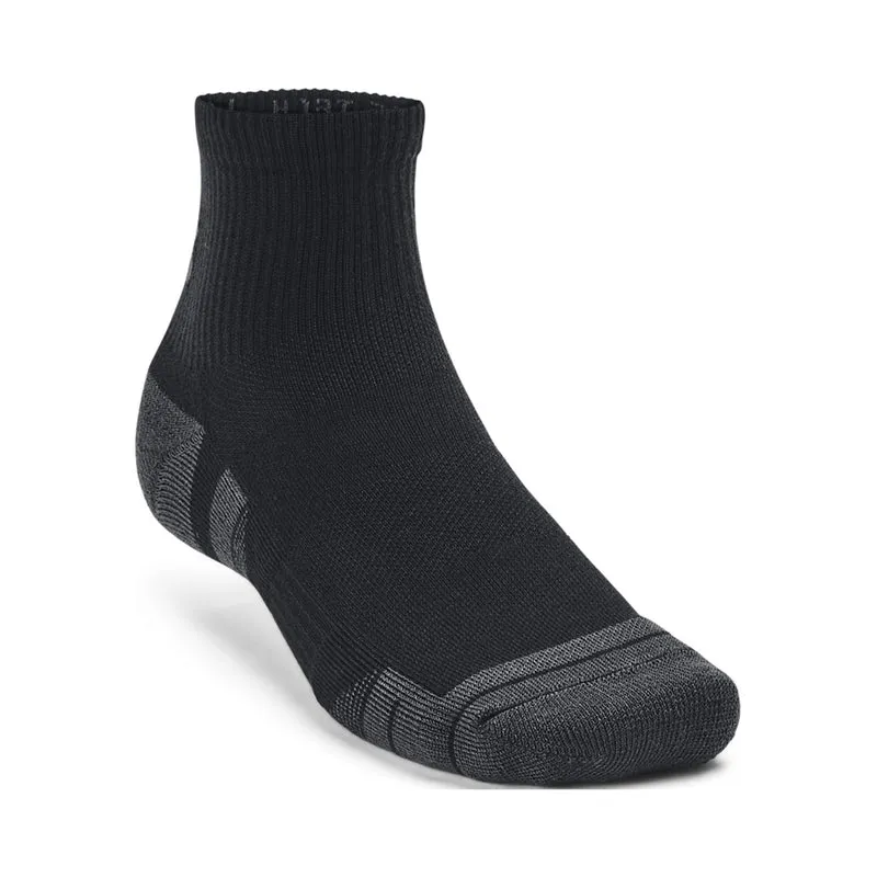Performance Tech Quarter Tennissocken 3er Pack-Schwarz