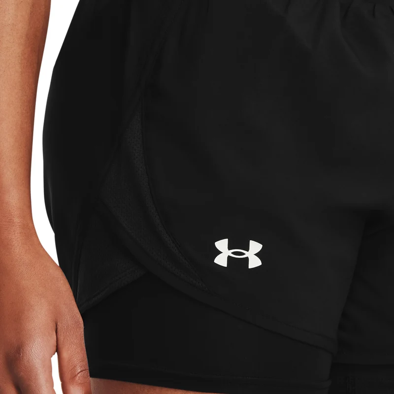 Fly By 2.0 2in1 Shorts Damen-Schwarz,Silber