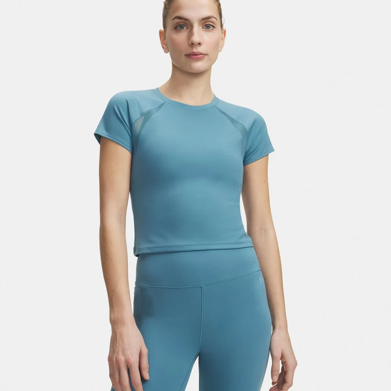 Motion Mesh T-Shirt Damen-blau