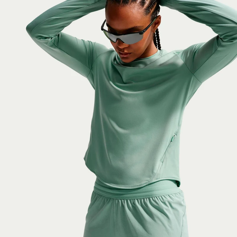 Swift 2in1 Laufshorts Damen - hellgrün, silber