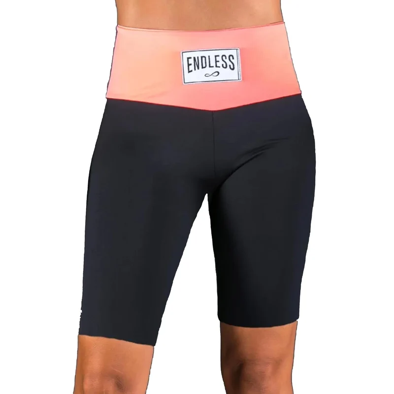 Tech Label Damen-Schwarz,Koralle