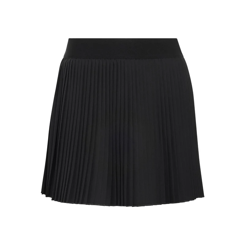Club Pleated Long Rock Damen-schwarz