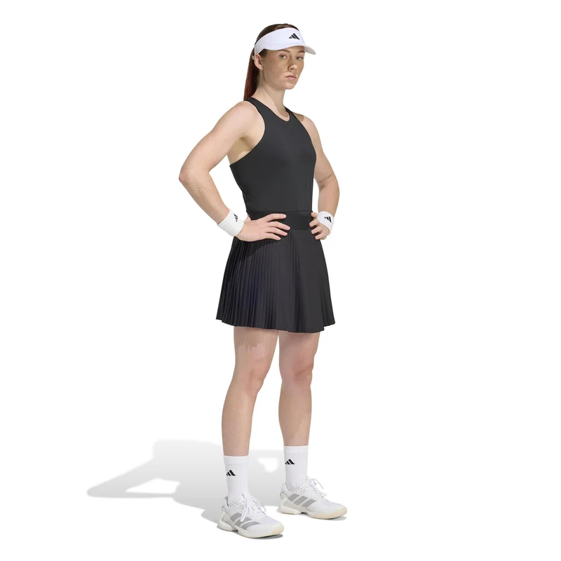 Club Pleated Long Rock Damen-schwarz