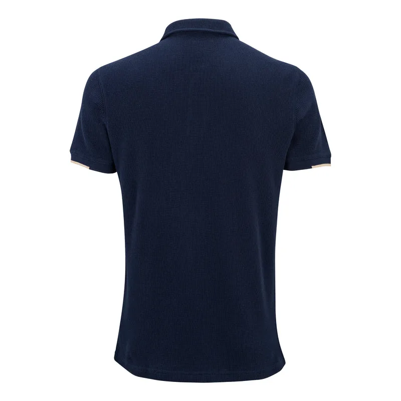 Waffle Polo Herren-dunkelblau