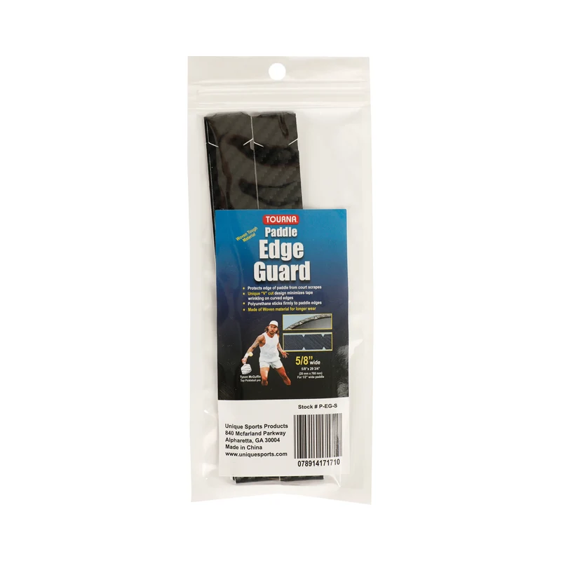 Padel Edge Guard Wooven 15mm Pickleball Rahmenschutzband-Schwarz