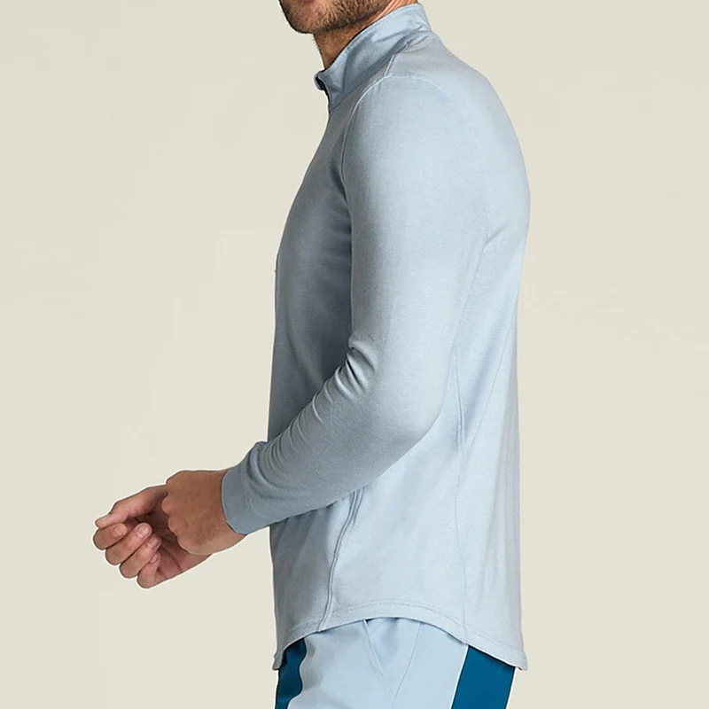 Everyday Performance Half-Zip Longsleeve Herren-blaugrau