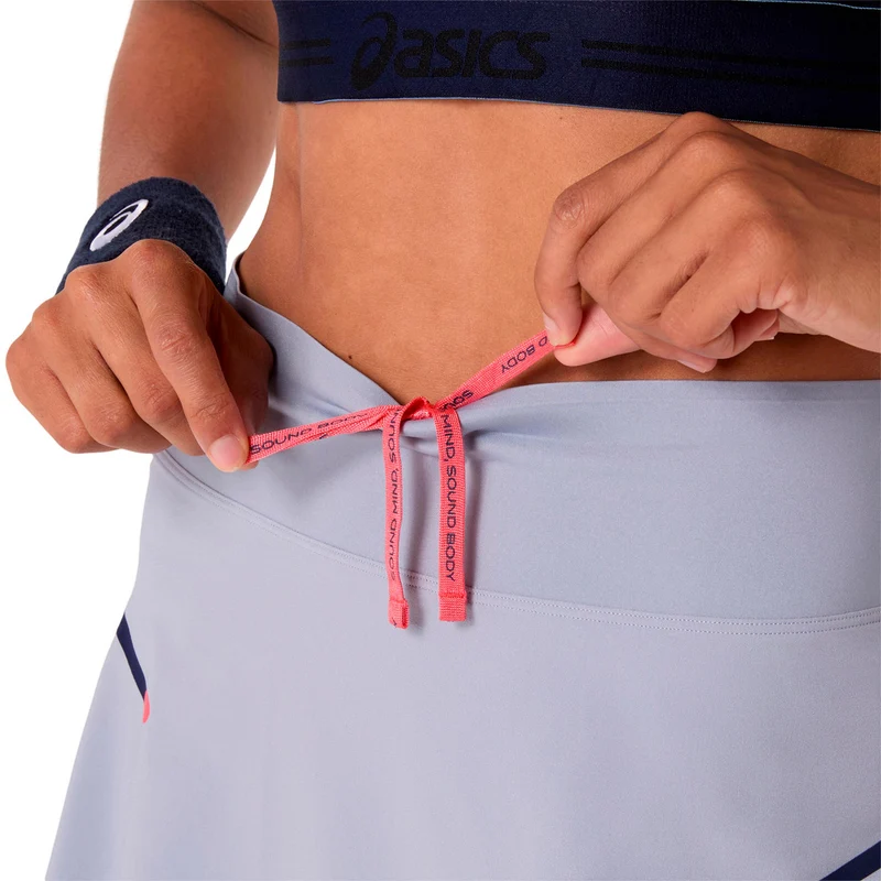 Match Pleat Rock Damen-blaugrau