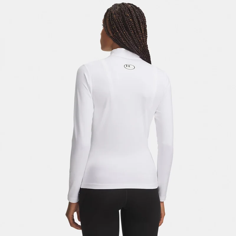 ColdGear Mock Longsleeve Damen - weiß, hellgrau