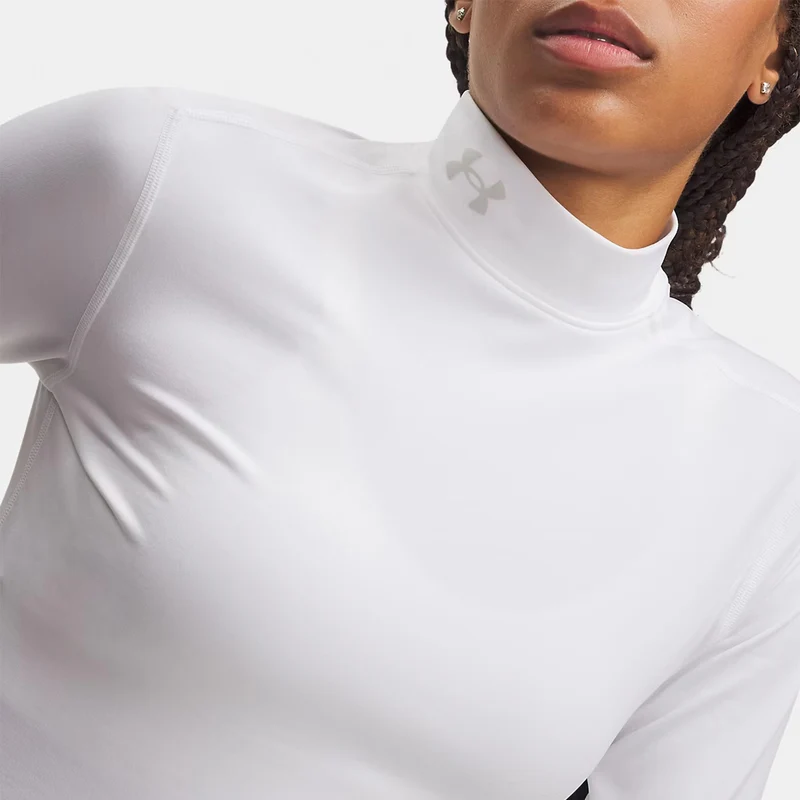 ColdGear Mock Longsleeve Damen - weiß, hellgrau