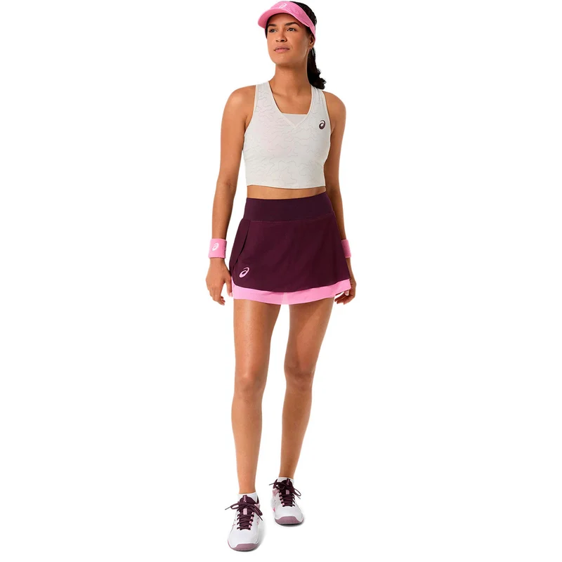 Match Mesh Rock Damen - weinrot, pink