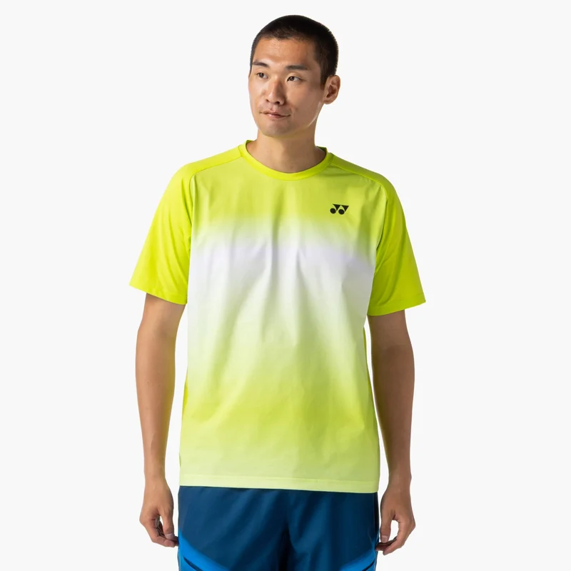 T-Shirt Herren - limette, weiß