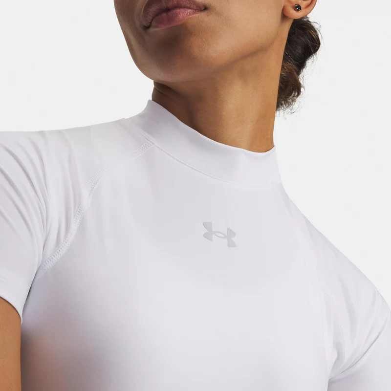 HeatGear Crop T-Shirt Damen-weiß, grau