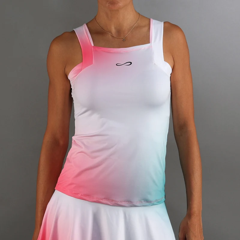 Breeze Tank-Top Damen-Neonpink,Weiß