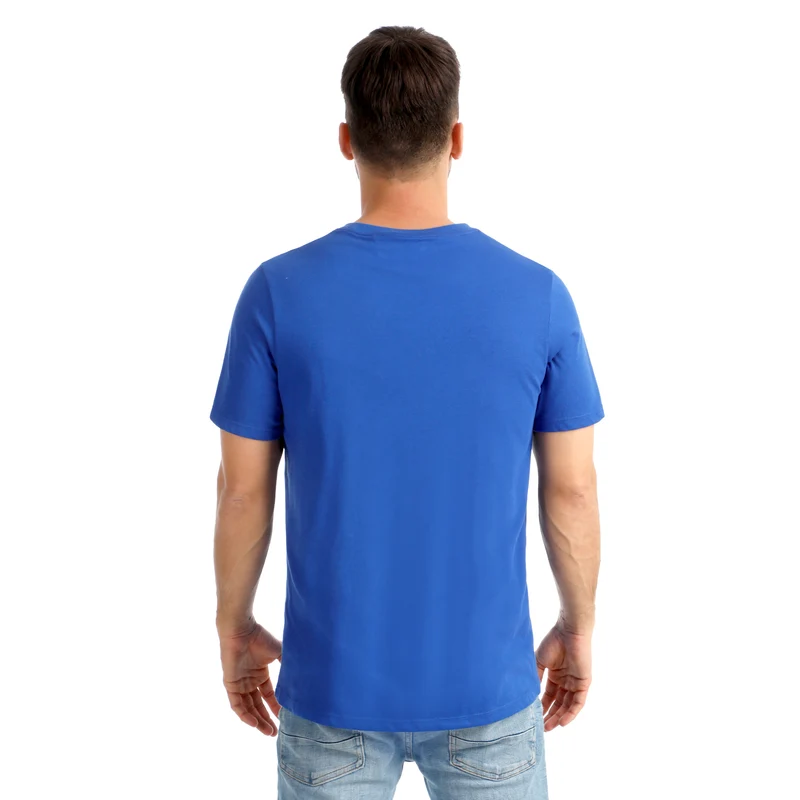 Trainings Small Logo T-Shirt Herren - blau, weiß