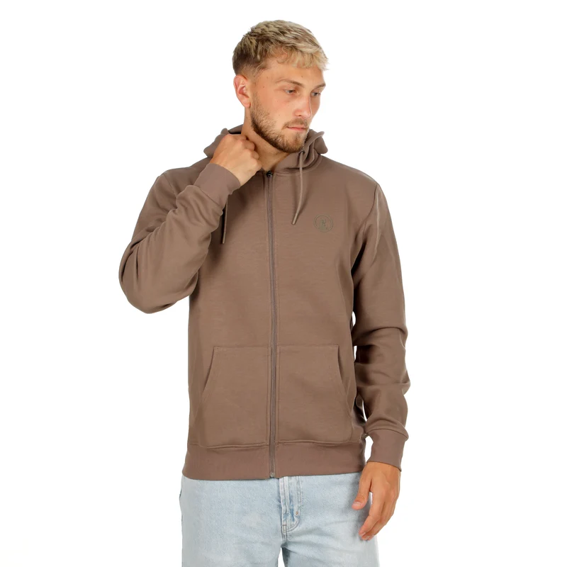 Tonal Core Zip Sweatjacke Herren - grau, braun