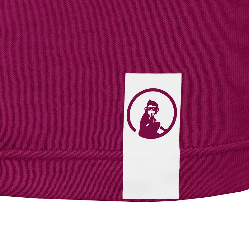 Trainings T-Shirt Herren-berry, weiß